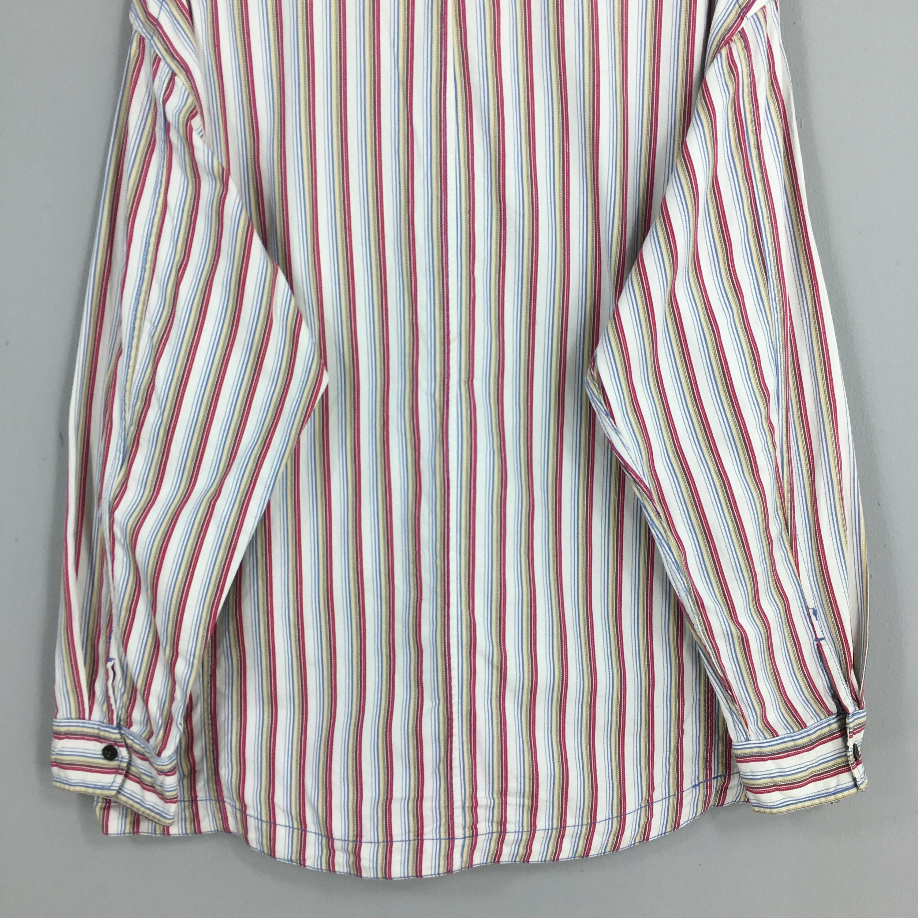 Flannel × Vintage Vintage Baffy Vertical Stripes Flannel Shirt XLarge Size US XL / EU 56 / 4 - 9 Thumbnail