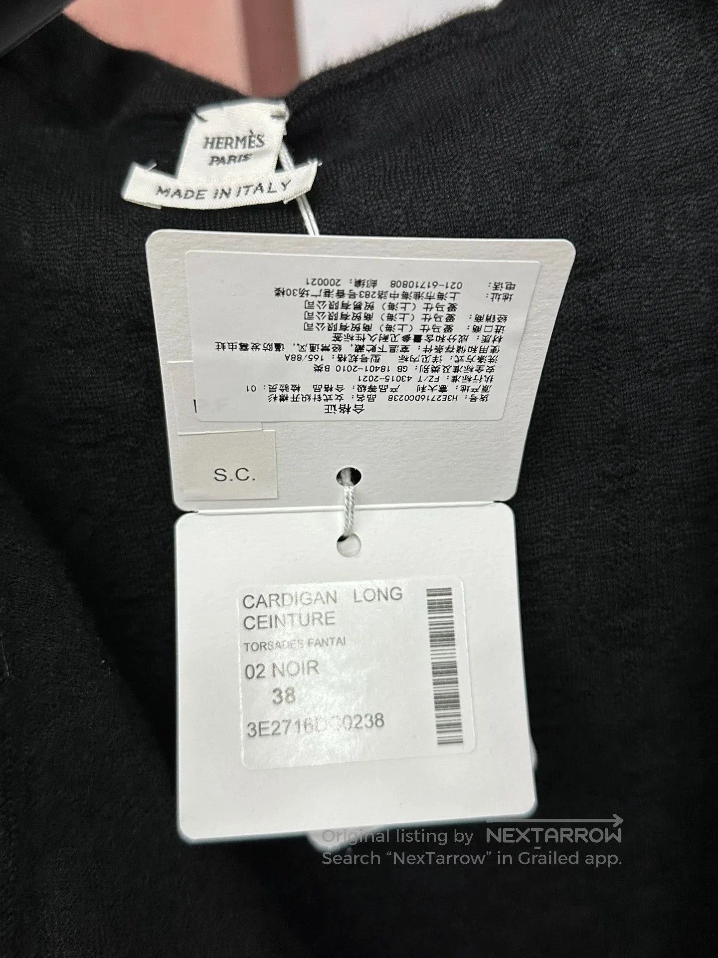 Hermes Hermes Black Cashmere Cardigan Coat. Size US M / EU 48-50 / 2 - 4 Thumbnail