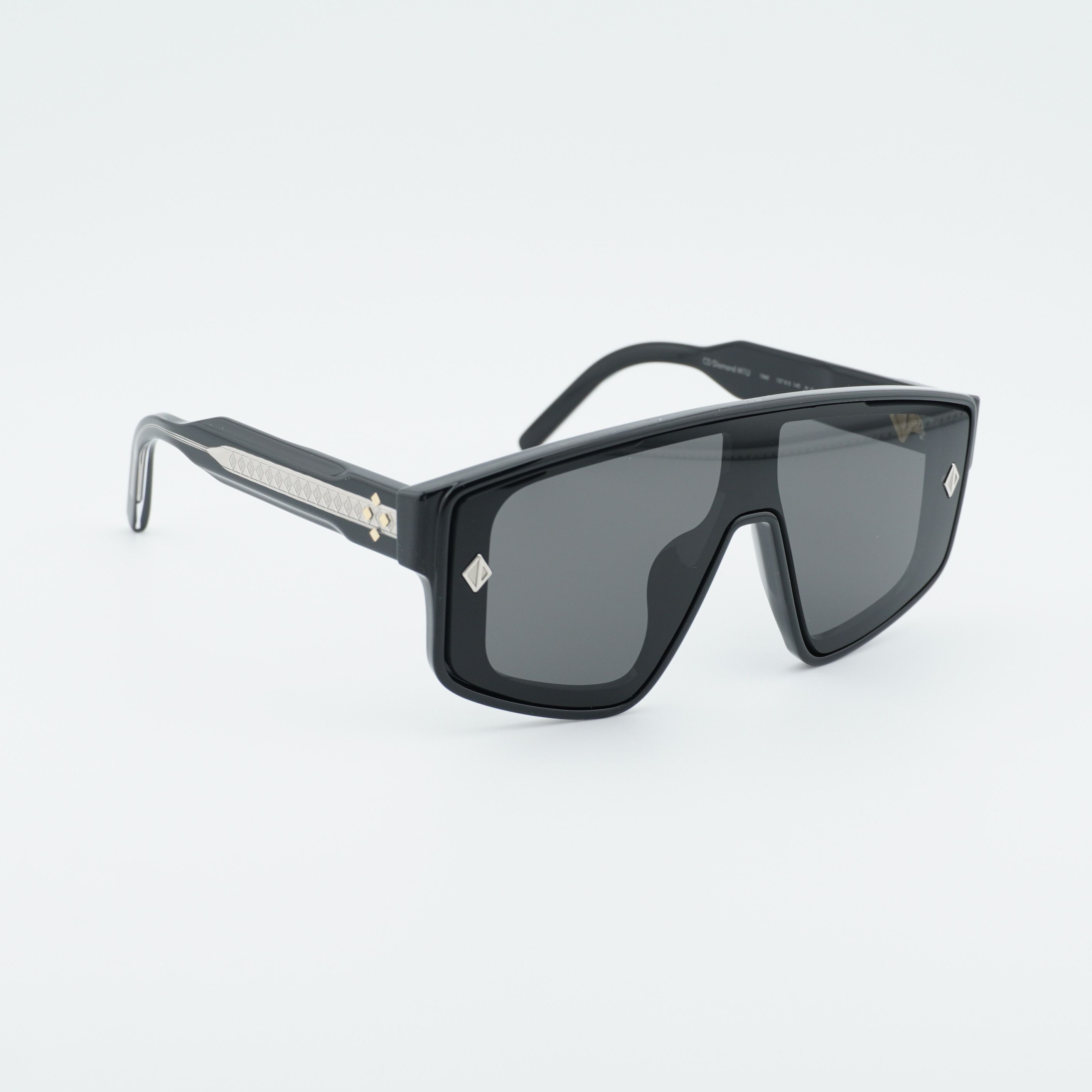 Dior Dior CD DIAMOND M1U 10A0 Sunglasses Black Shield Frame Size ONE SIZE - 7 Thumbnail