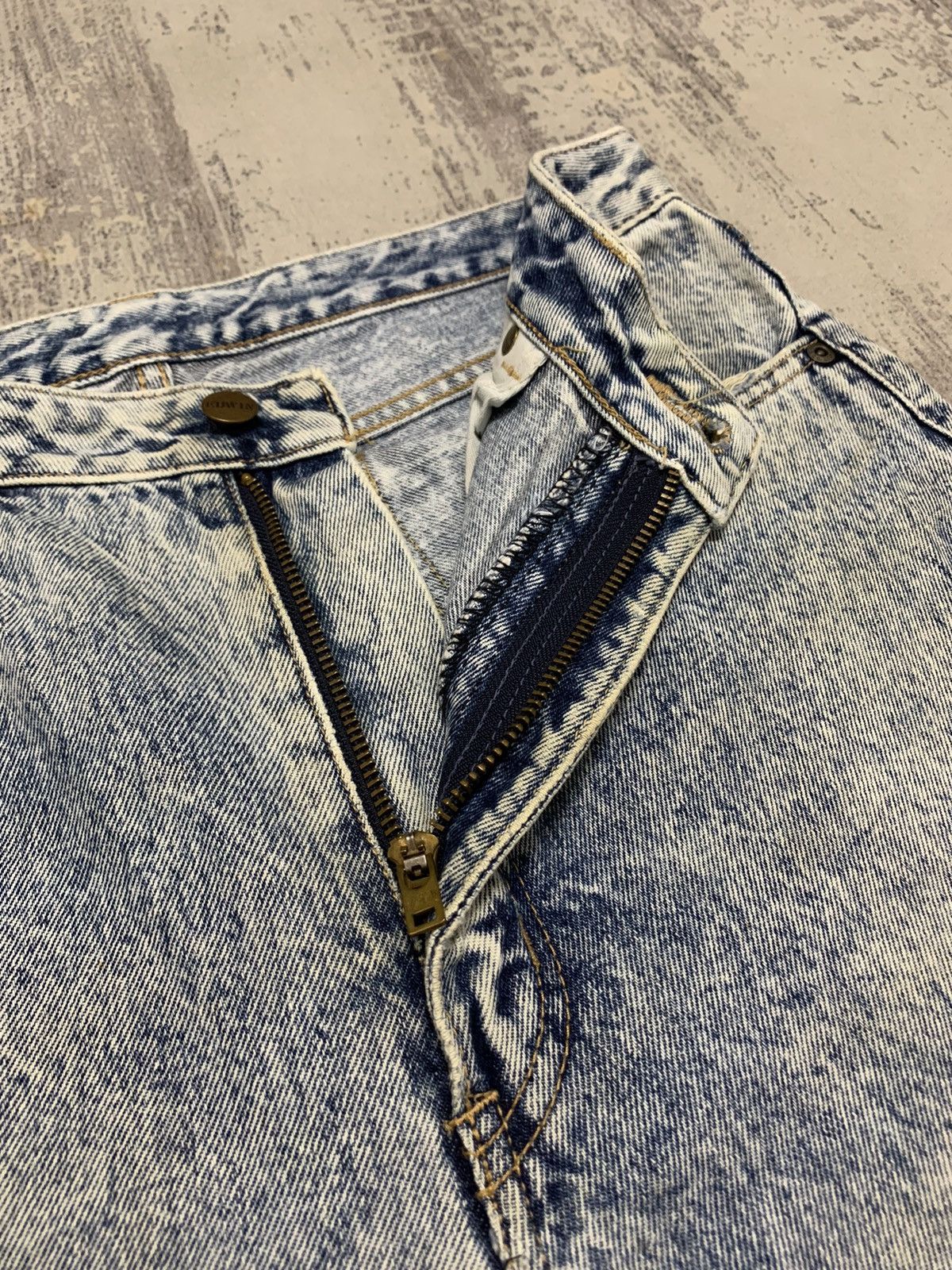 Seditionaries EDWIN BLEACHED DISTRESSED RETRO PUNK TAPERED JEANS 31x28 Size US 31 - 7 Thumbnail