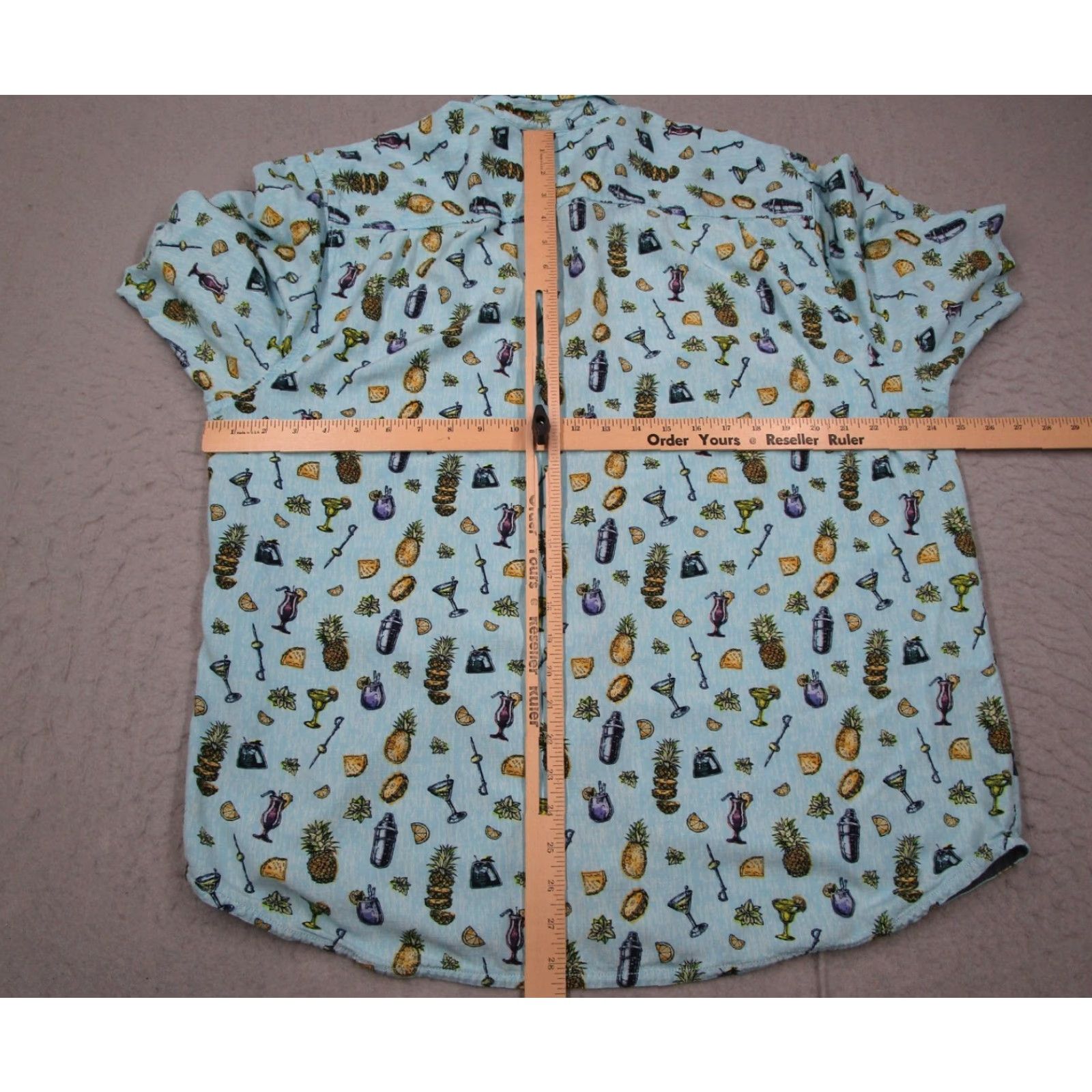 Tommy Bahama Tommy Bahama Shirt Mens XL Blue Pineapple Cocktail Print Button-Up Hawaiian Tropical Size US XL / EU 56 / 4 - 6 Thumbnail