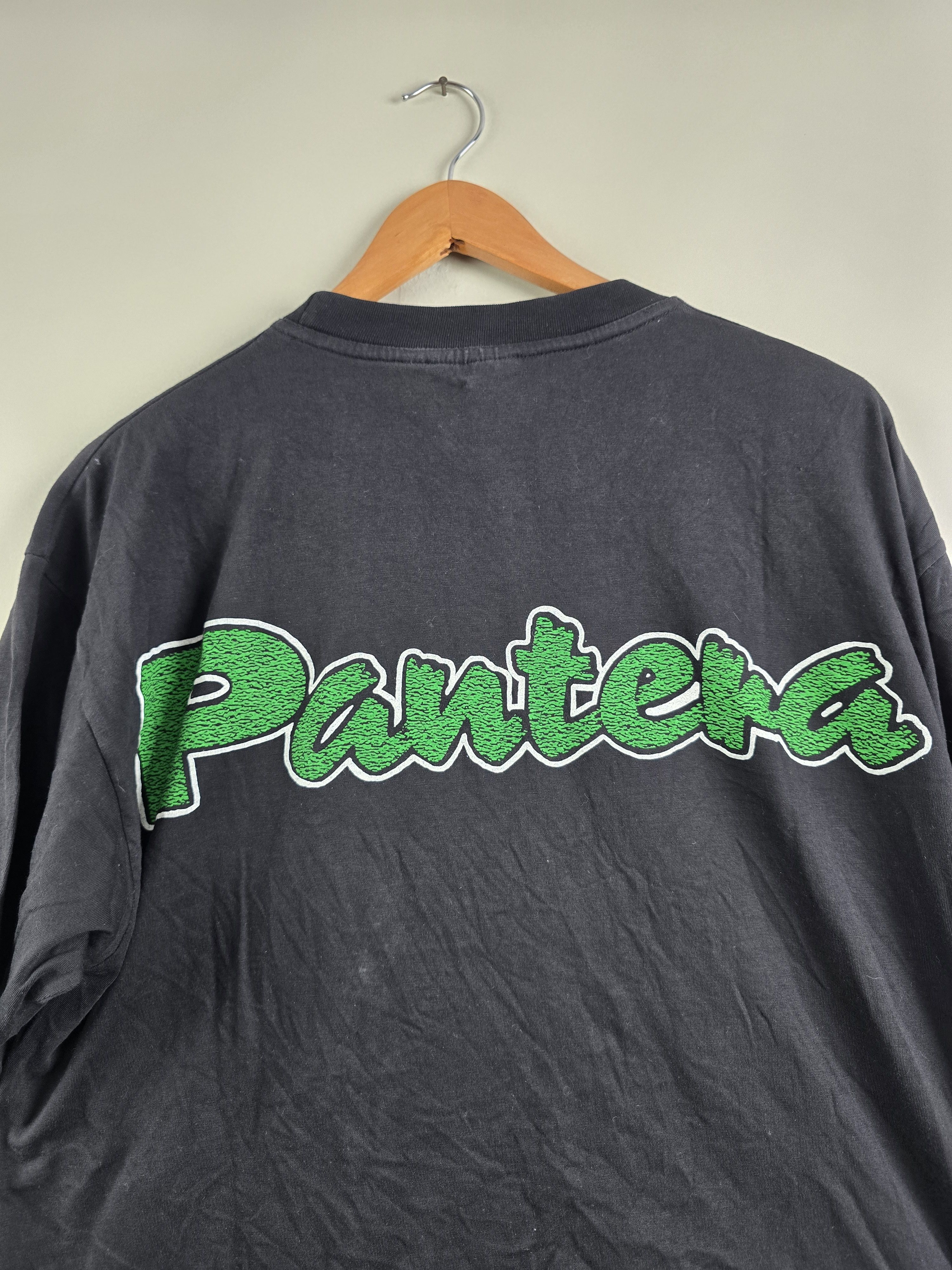 Band Tees × Vintage 90s Pantera Thrash Metal XL 22.5" 29.5" Size US XL / EU 56 / 4 - 5 Thumbnail