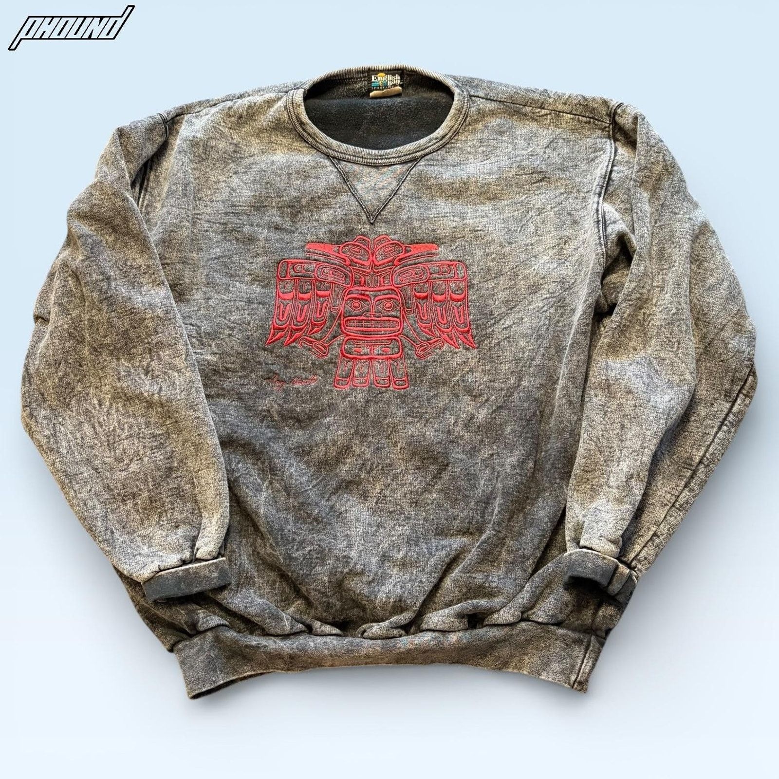 Vintage Vtg English Bay Sweatshirt Men XL Gray Tony Hunt Thunderbird Size US XL / EU 56 / 4 - 1 Thumbnail