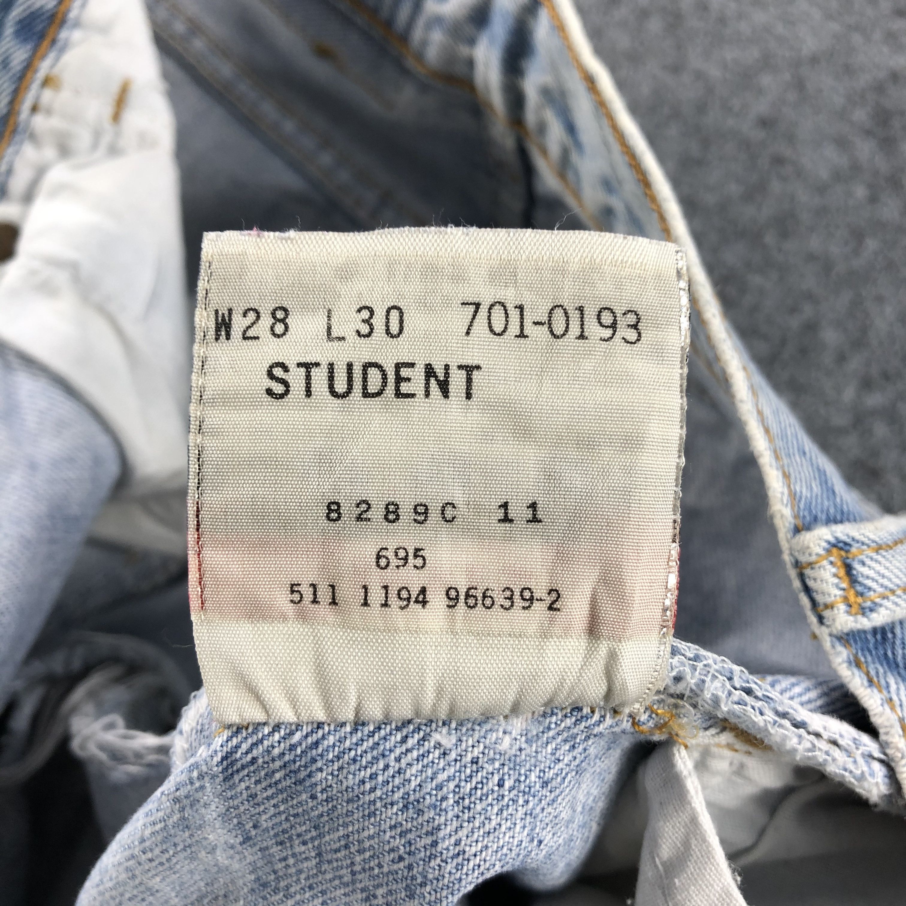 Levi's Vintage 90s Light Wash Levis 501 Jeans-J1478 Size US 28 / EU 44 - 13 Thumbnail