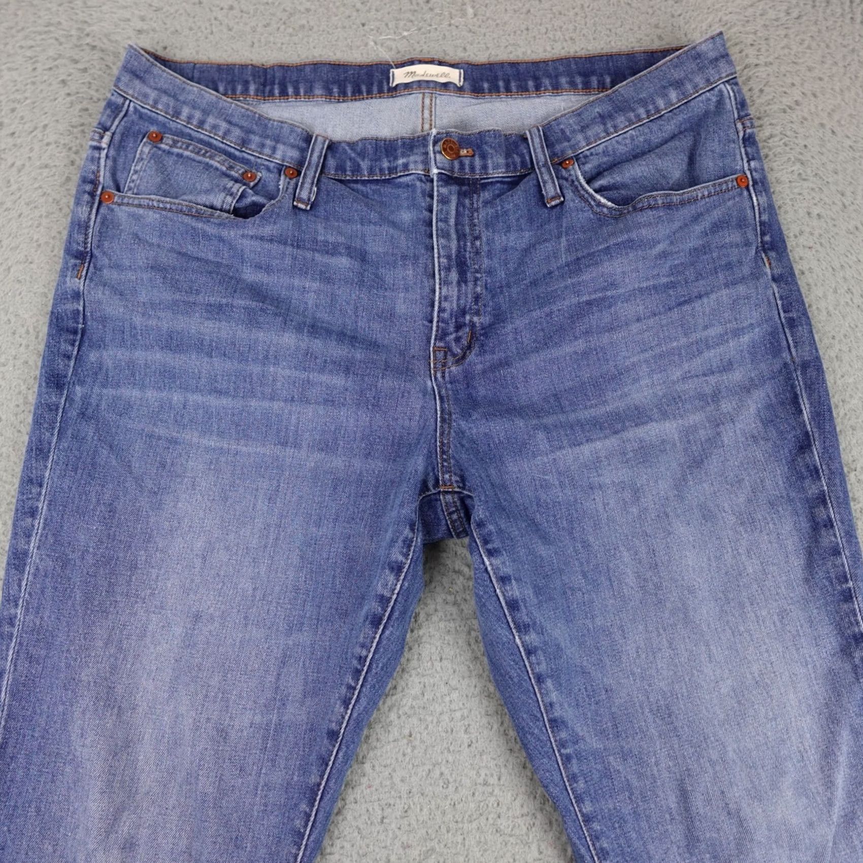 Madewell Madewell Jeans Womens 33 Blue Denim Medium Wash Stretch Mom The Slim Boyjean Size 24" / US 00 / IT 34 - 4 Thumbnail