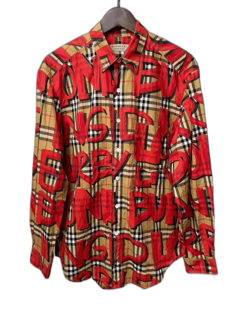 Burberry Burberry Printed Long Sleeve Shirt-yf Size US M / EU 48-50 / 2 - 1 Thumbnail