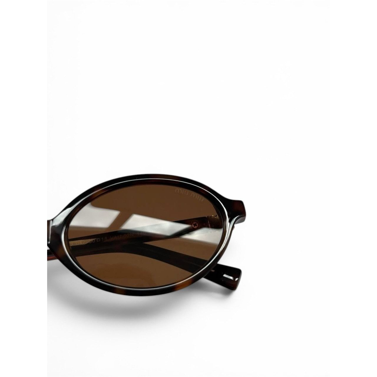 Miu Miu Miu Miu Oval Tortoiseshell Sunglasses Size ONE SIZE - 14 Thumbnail