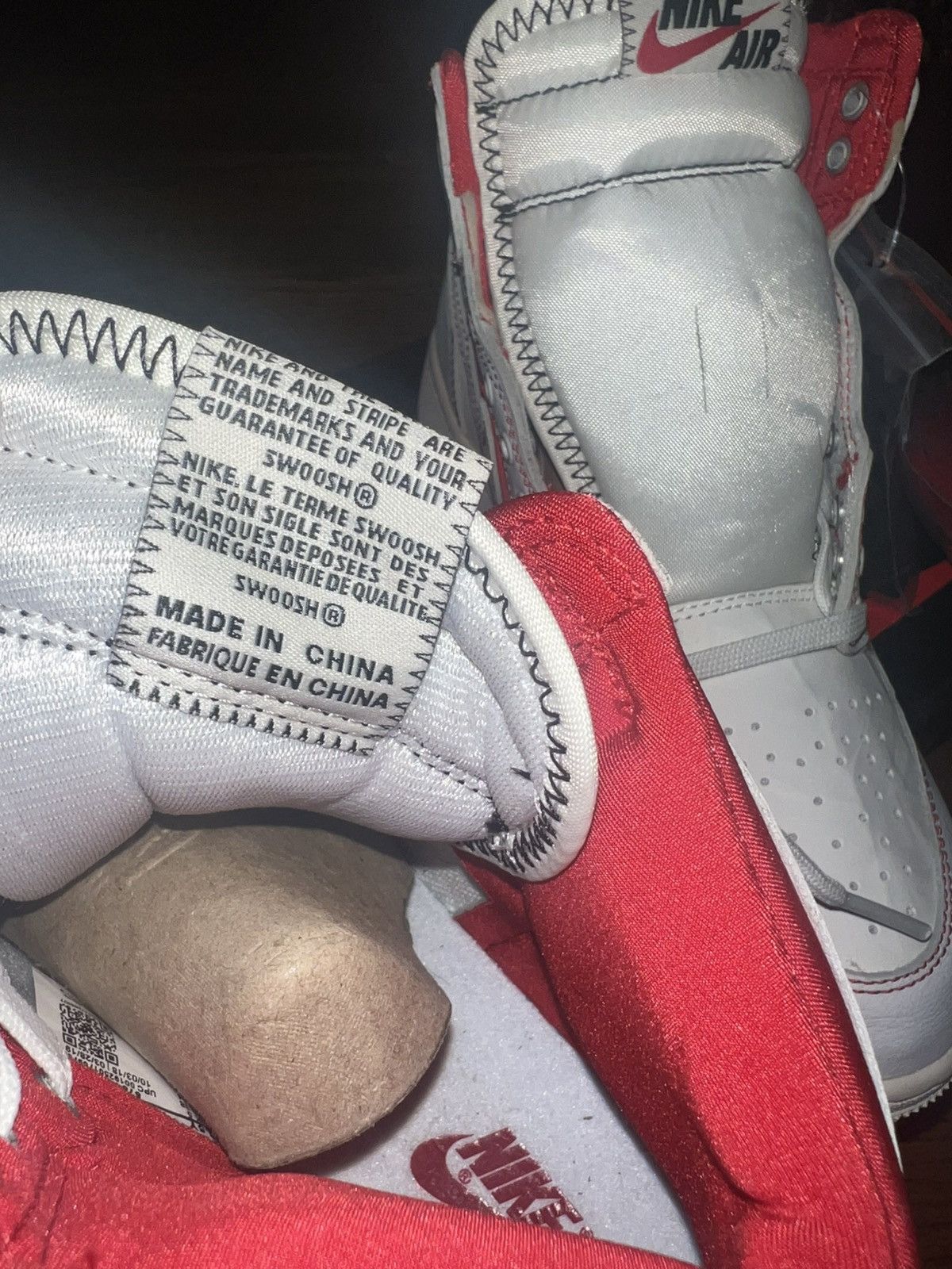 Nike JORDAN 1 RETRO HIGH OG PHANTOM GYM RED Size US 5.5 / EU 38 - 5 Thumbnail