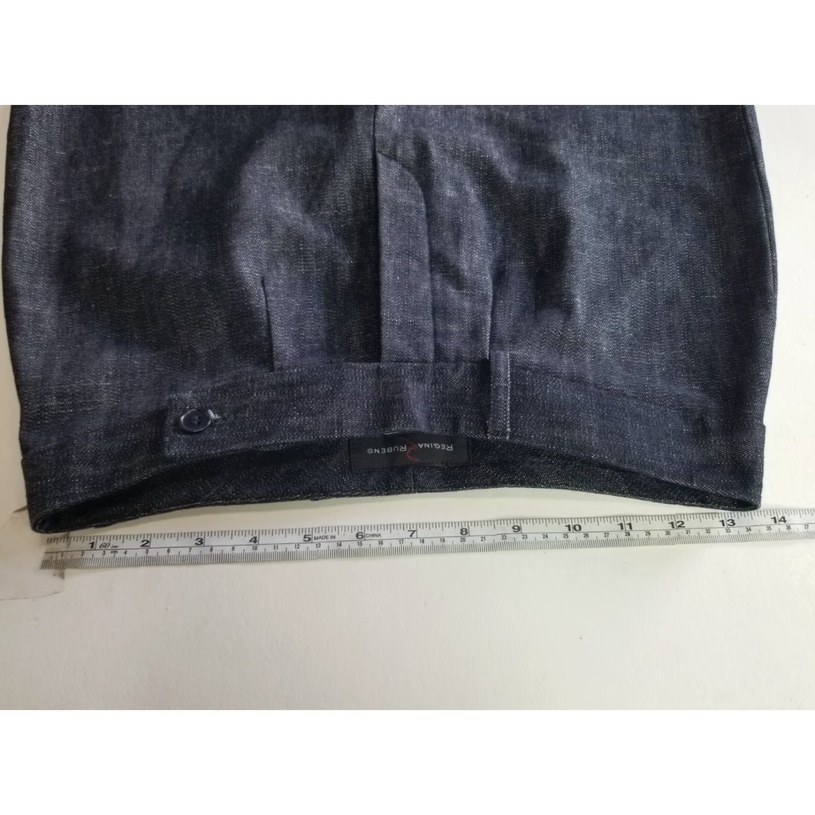 Vintage VINTAGE Regina Rubens Cutoff Shorts Blue 28 Slim Skinny Jegging Women's France Made Flat Front Tailored In FRANCE Size 28" / US 6 / IT 42 - 3 Thumbnail