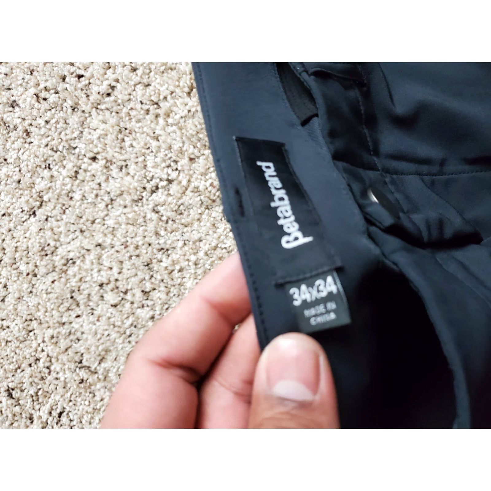 Vintage Betabrand Pants Mens 34X34 Black Chino Straight Leg Stretch Pockets Size US 34 / EU 50 - 5 Thumbnail