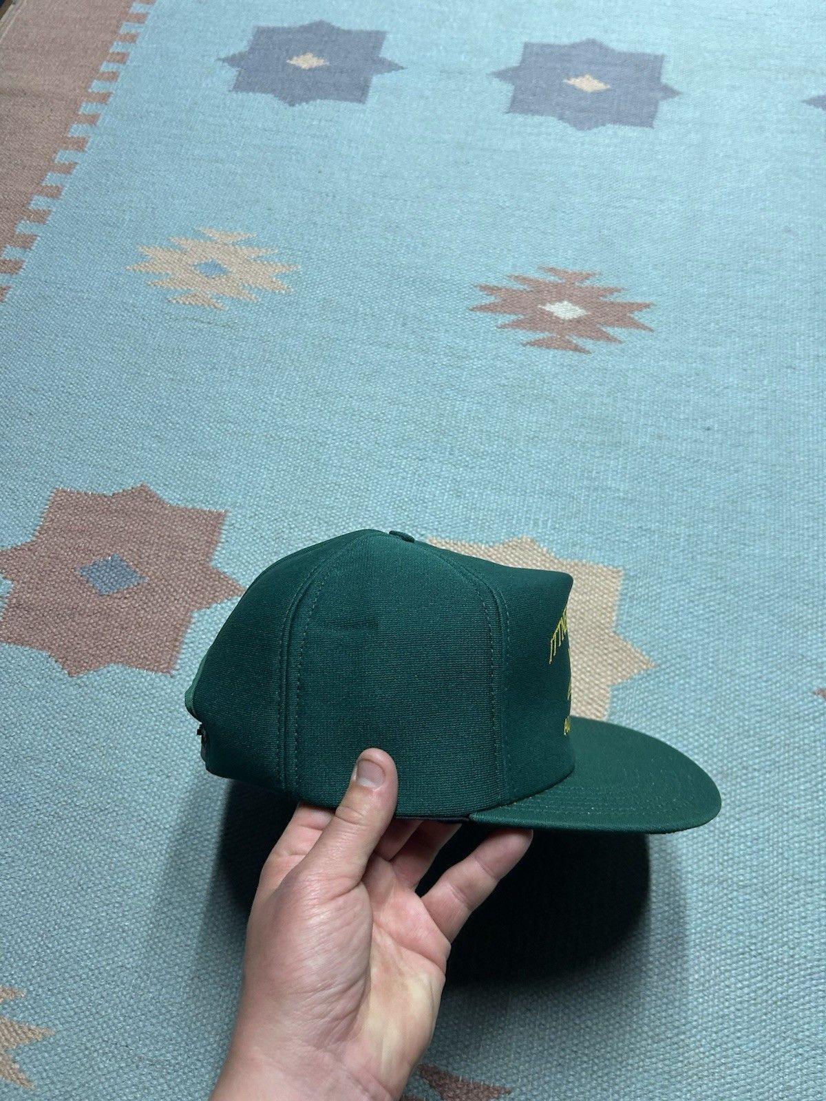 Vintage Vtg 80 snap hat Ittner bean & grain auburn Michigan farm USA Size ONE SIZE - 8 Thumbnail