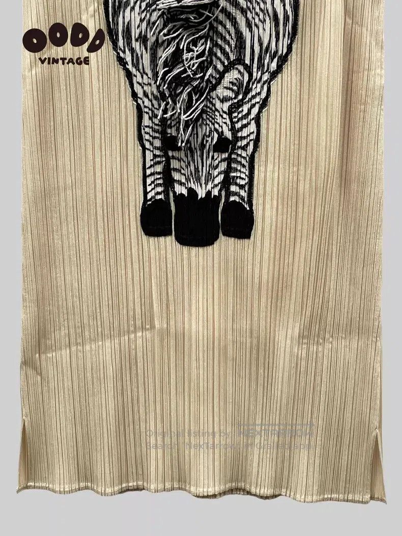 Issey Miyake Issey Miyake Zebra Stripe Tassel Ruffle Sleeveless Top Size L / US 10 / IT 46 - 6 Thumbnail