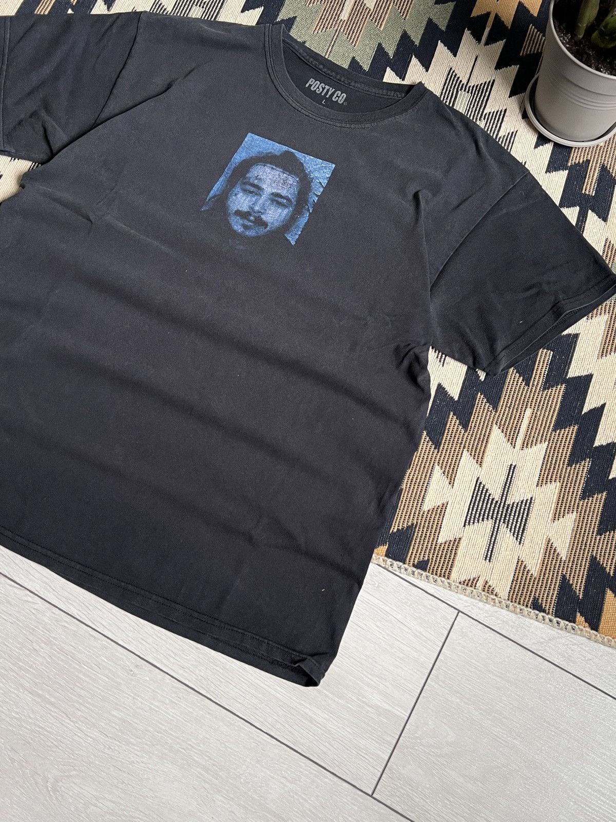 Band Tees × Rap Tees Post Malone Mugshot Posty Co Tour Black T-shirt Size US L / EU 52-54 / 3 - 3 Thumbnail