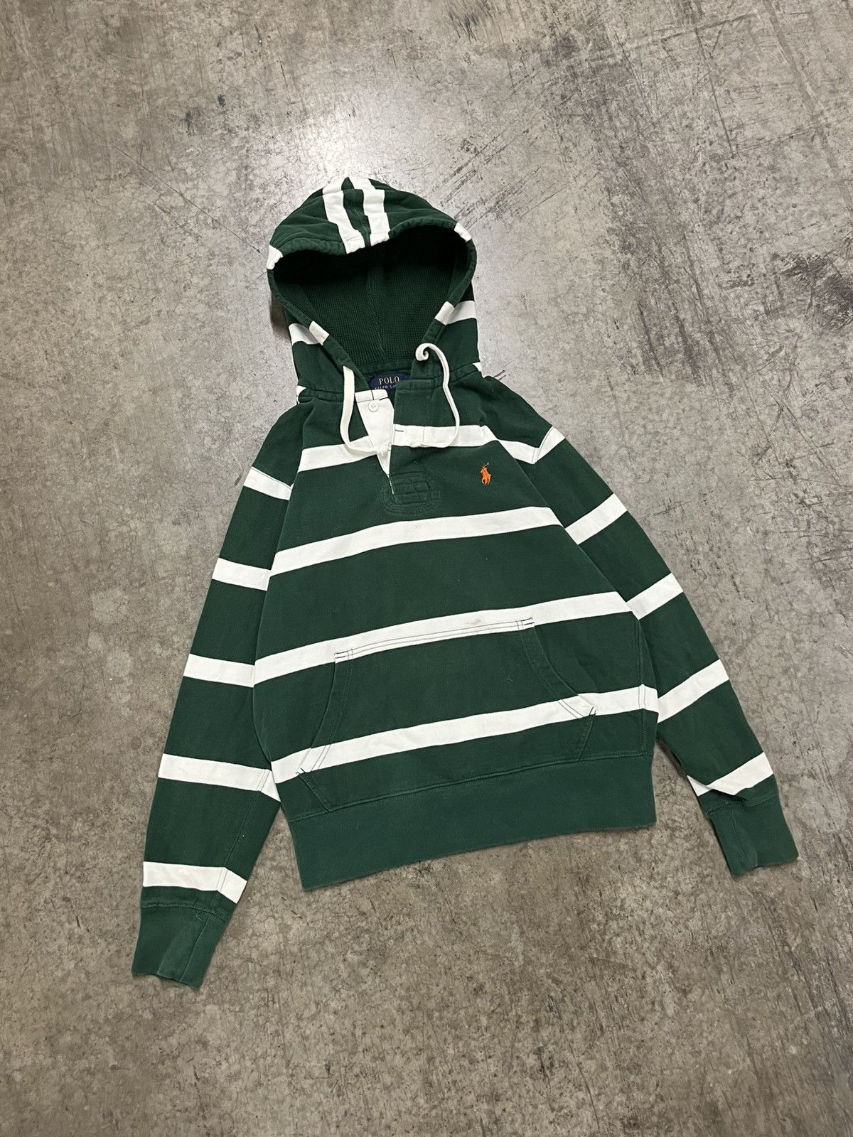 Polo Ralph Lauren × Vintage Polo Ralph Lauren vintage striped hoodie preppy hype Size US M / EU 48-50 / 2 - 2 Thumbnail