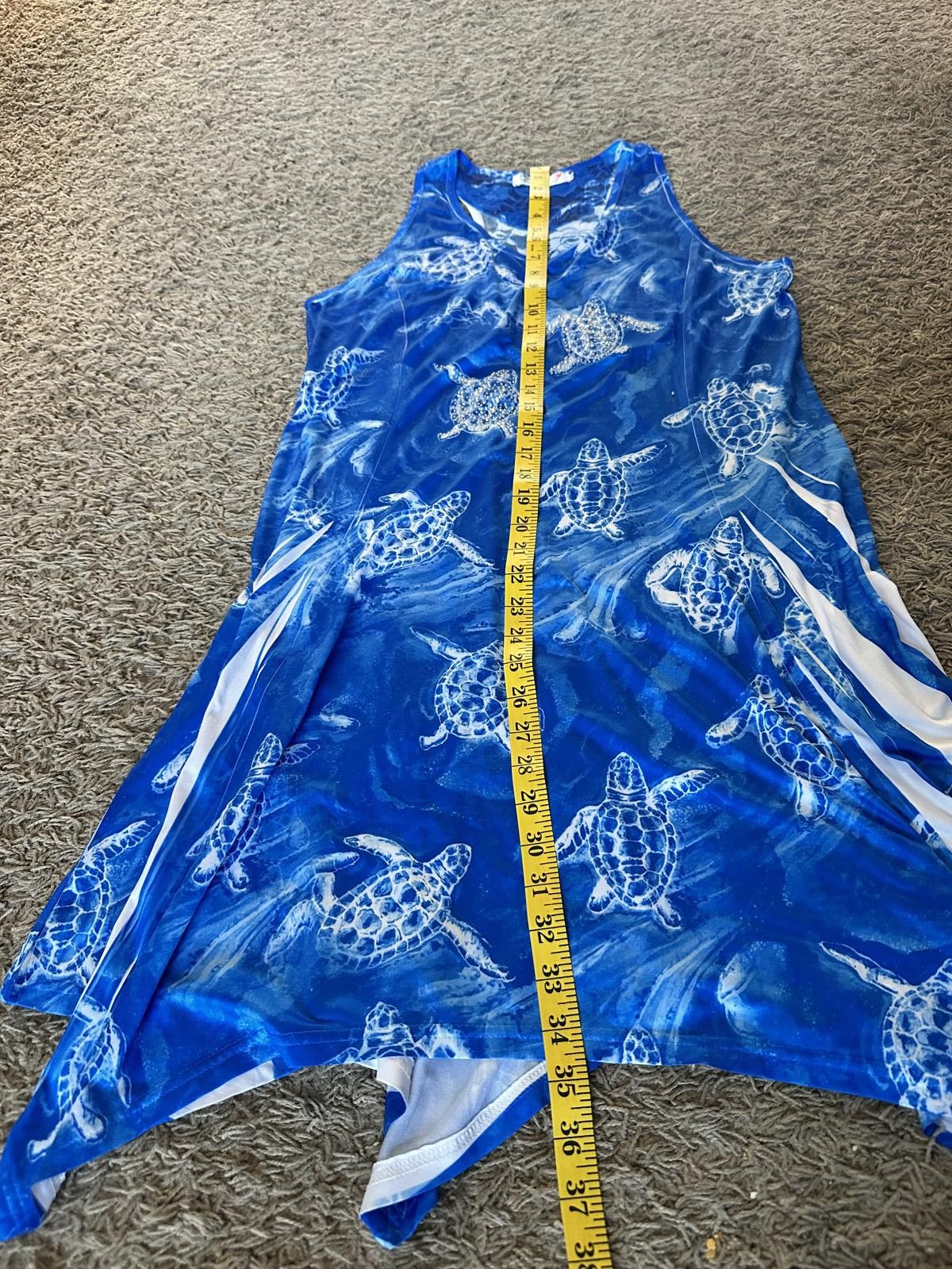 Designer India Boutique Blue Turtle Print Dress Size M / US 6-8 / IT 42-44 - 11 Thumbnail