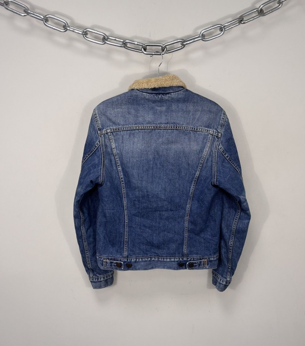 Levi's Vintage Levi’s Women’s Blue Denim Sherpa Jacket Size M / US 6-8 / IT 42-44 - 3 Thumbnail