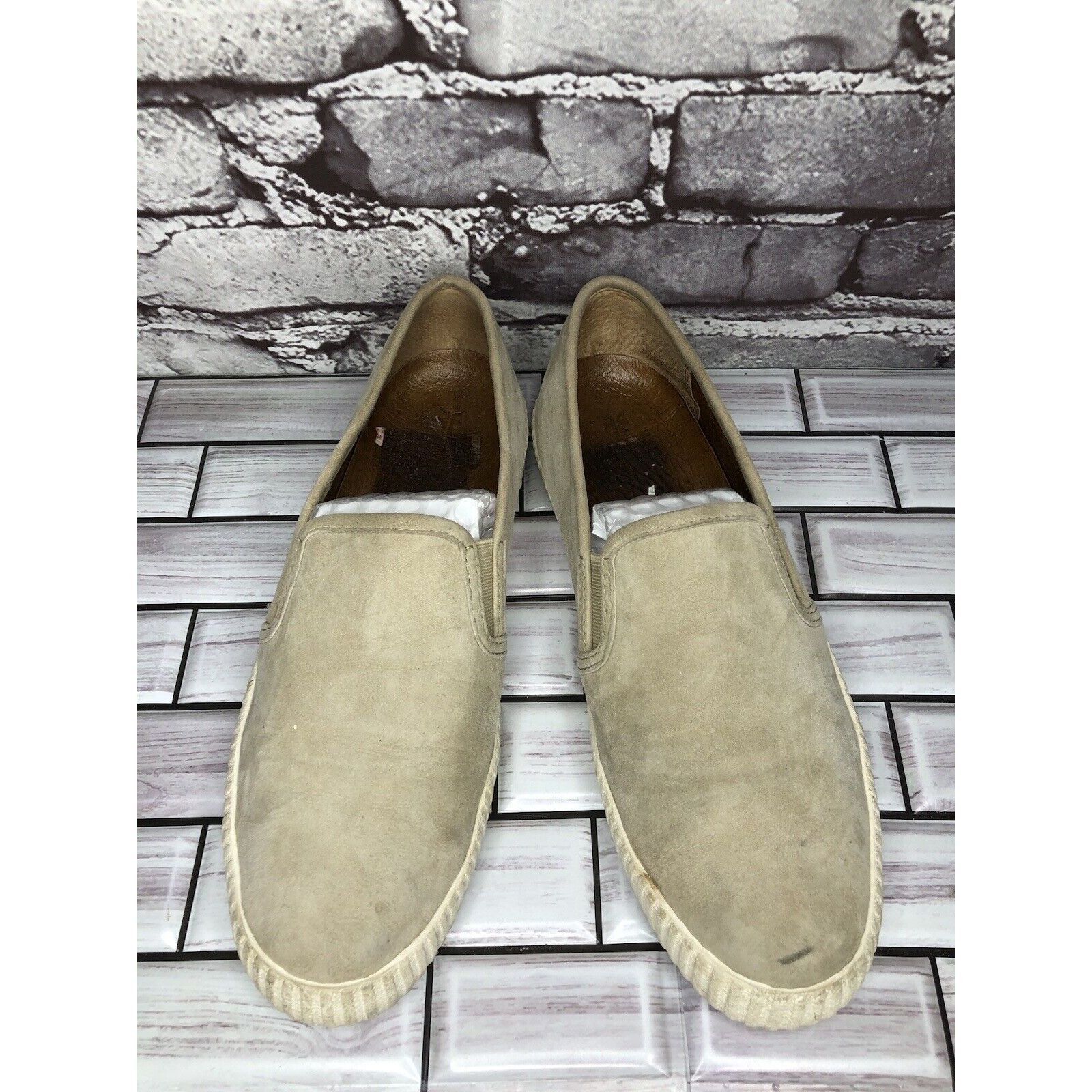 Frye Frye Faw Beige Suede Leather Slip On Casual Comfort Shoes Wo Size US 8.5 / IT 38.5 - 3 Thumbnail