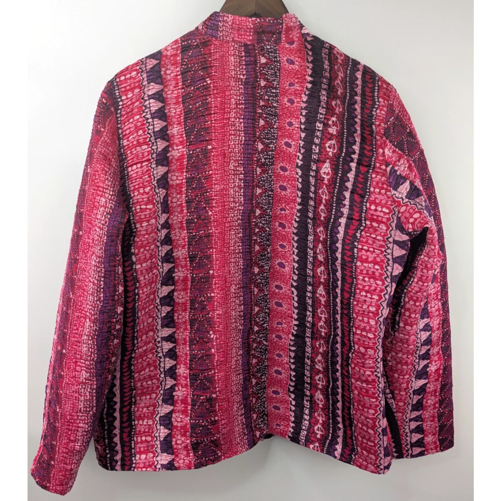 Coldwater Creek Coldwater Creek Jacket Coat Large Zip Long Sleeve Multicolor Polyester Lined Plisse/Micropleat Size L / US 10 / IT 46 - 5 Thumbnail