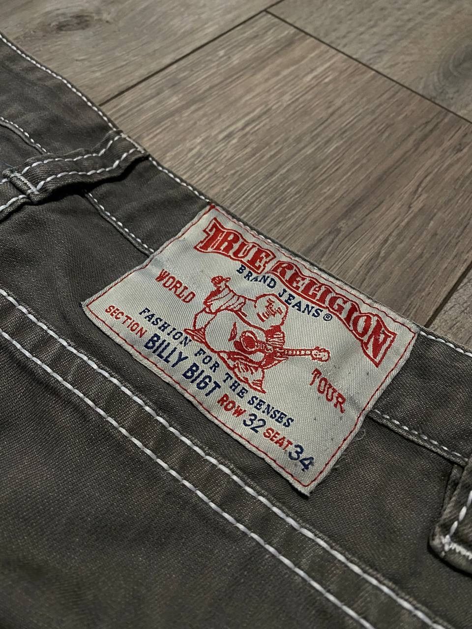 True Religion Vintage True Religion Denim Jeans Gray Fade Big Logo 32 Y2K Size US 32 / EU 48 - 4 Thumbnail