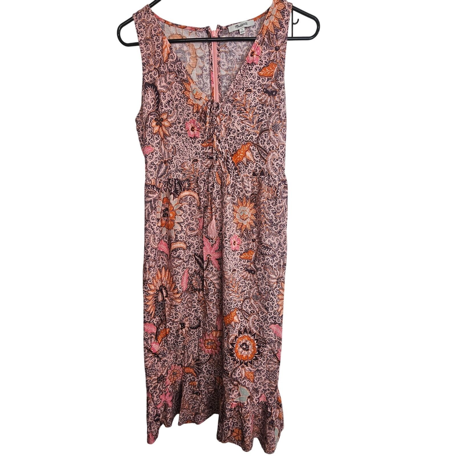 Madewell Madewell Bali Light Petal Block Print Midi Dress 4 Wedding Size S / US 4 / IT 40 - 2 Thumbnail