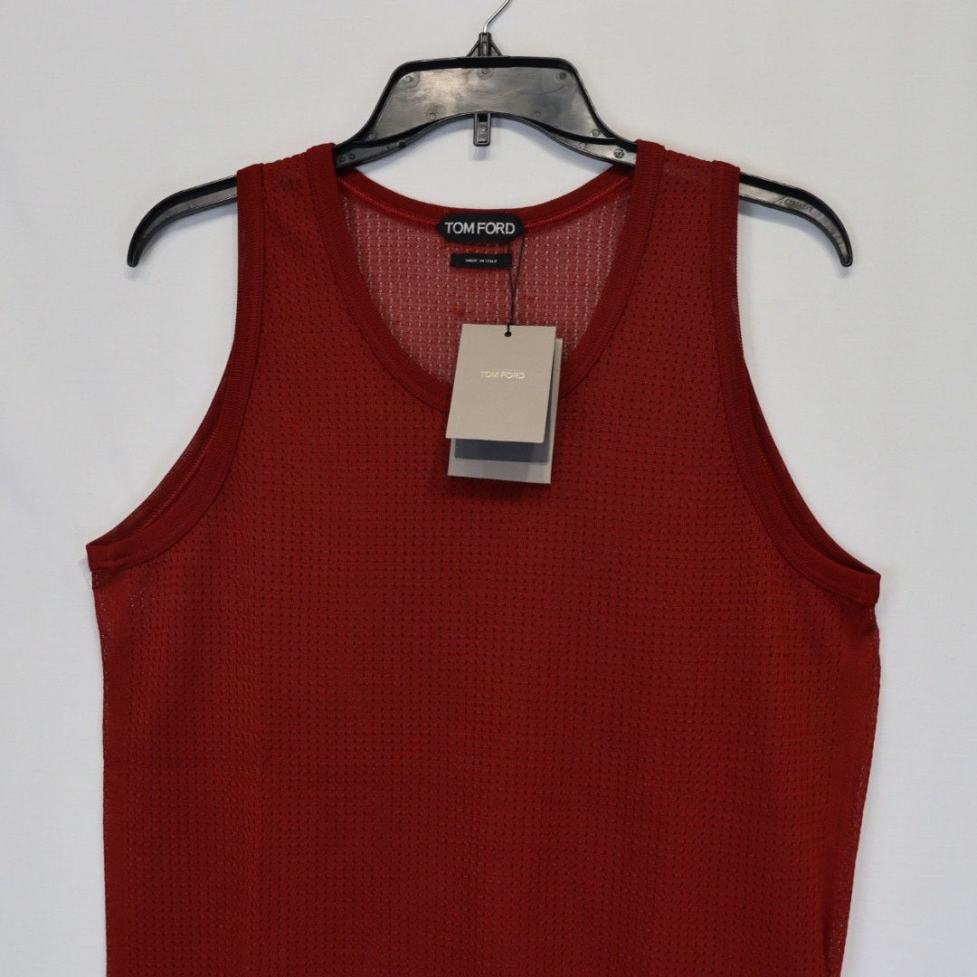 Tom Ford o1rshd1 Canotta Top Tank in Red Size US M / EU 48-50 / 2 - 2 Thumbnail