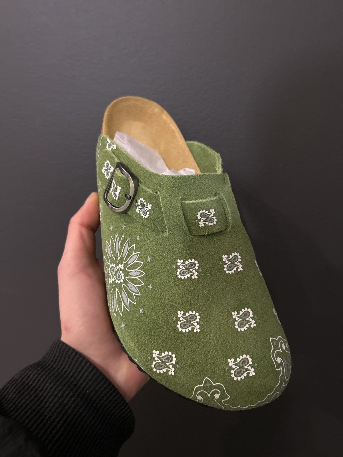 Bravest Studios Bravest Studious Olive Paisley Mules Size US 9 / EU 42 - 1 Thumbnail