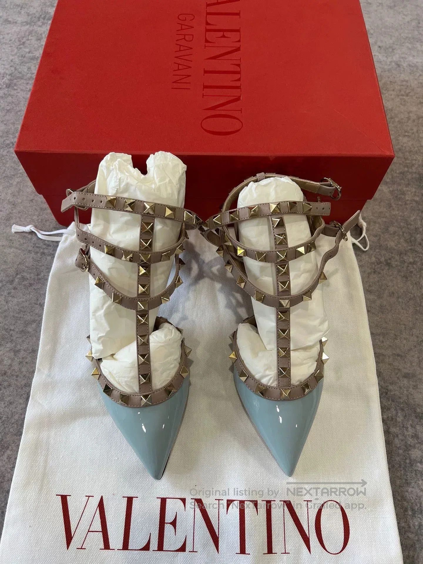 Valentino valentino blue leather high heel sandals. Size US 4 / IT 34 - 1 Thumbnail