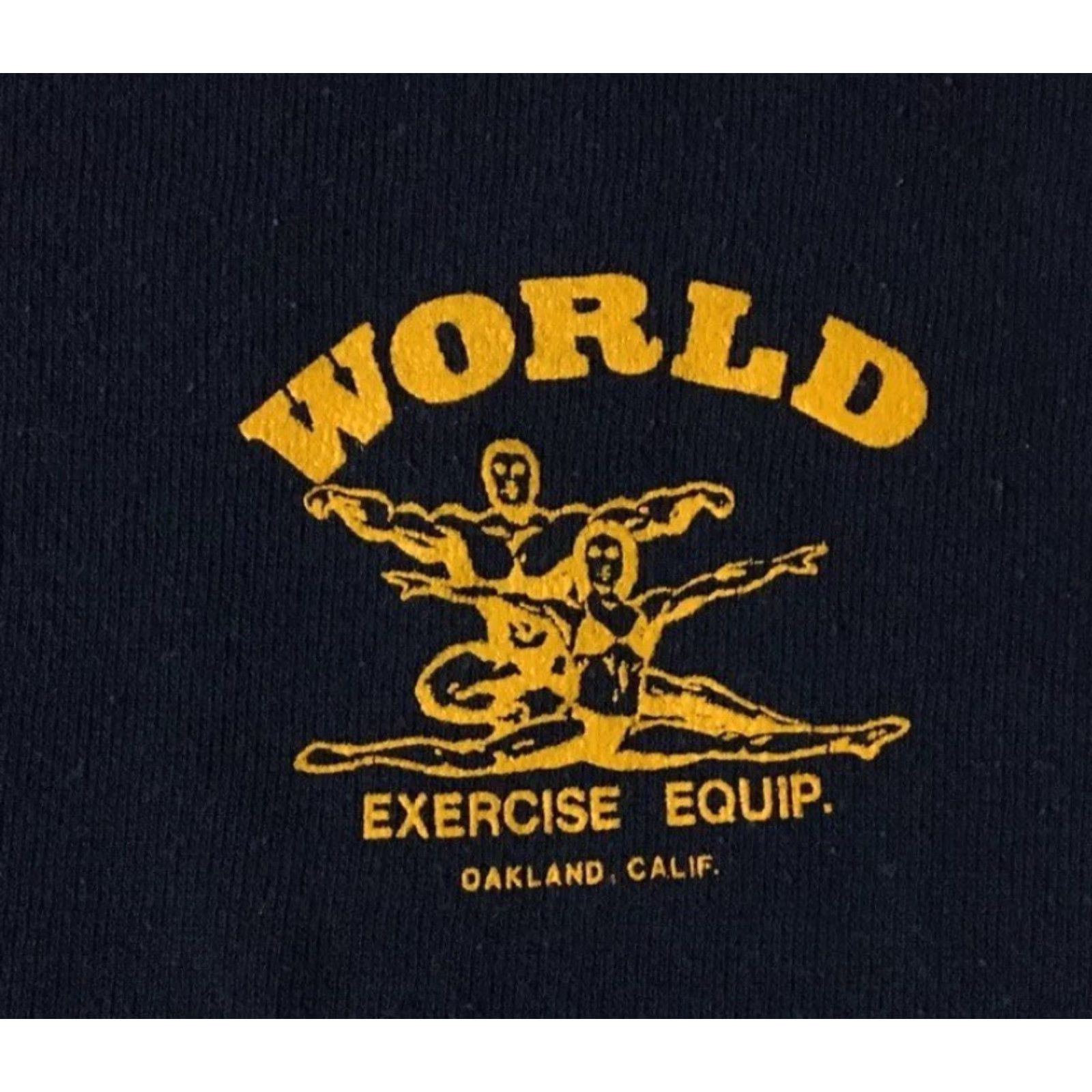 Vintage VINTAGE 80s Oakland Exercise Equipment Faded Sweatshirt XS Blue Weightlifting - Funny Mens Sweatshirt Size US XS / EU 42 / 0 - 3 Thumbnail