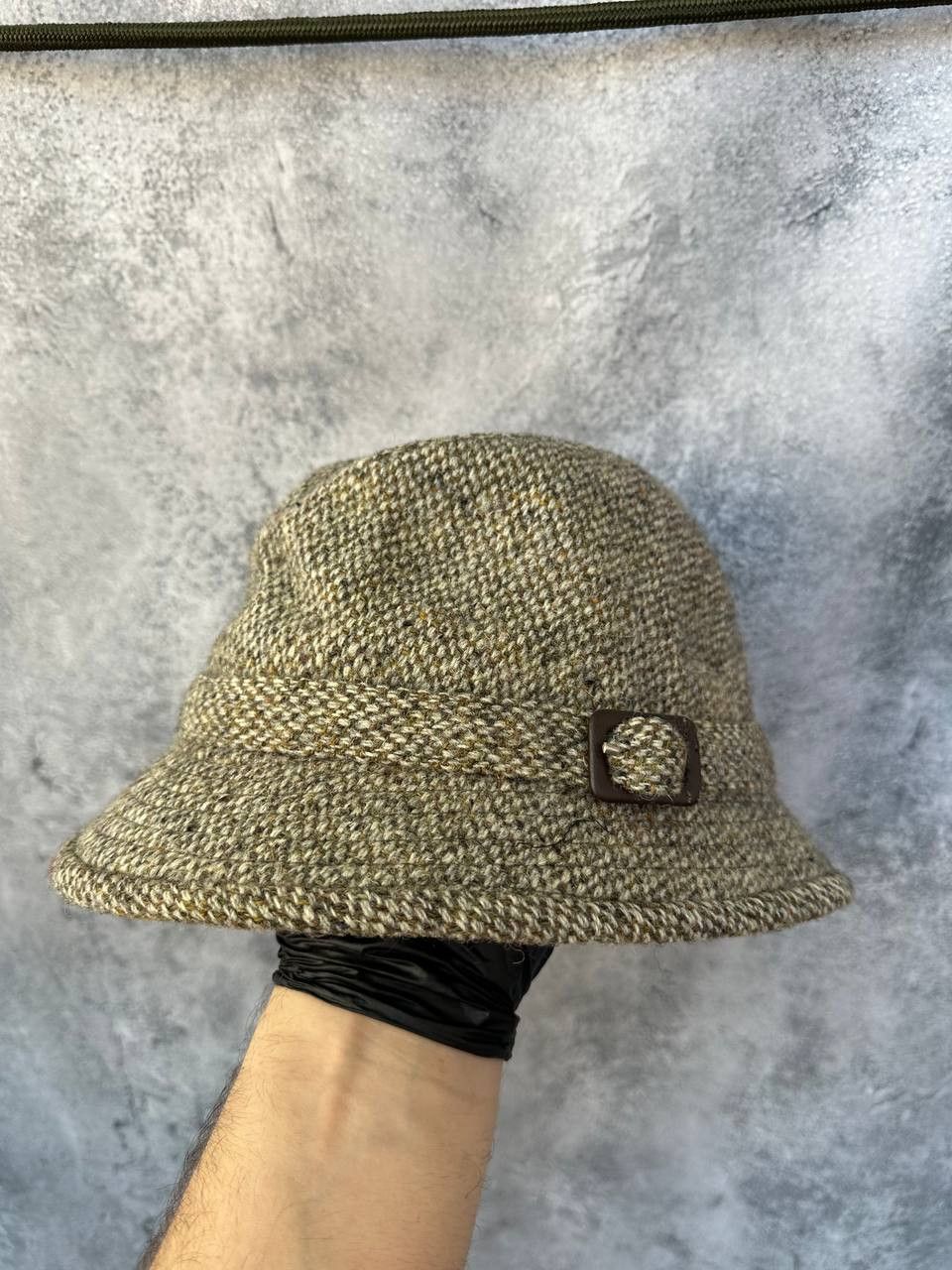 Harris Tweed Dunn & Co Harris Tweed Wool Hat Vintage Fedora Size 6 3/4 Size 34 - 5 Thumbnail