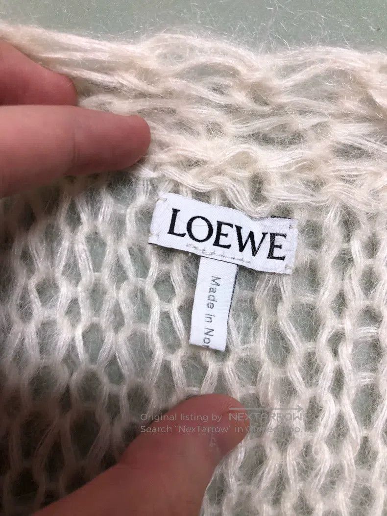Loewe Loewe Beige logo single-breasted knit cardigan Size S / US 4 / IT 40 - 3 Thumbnail