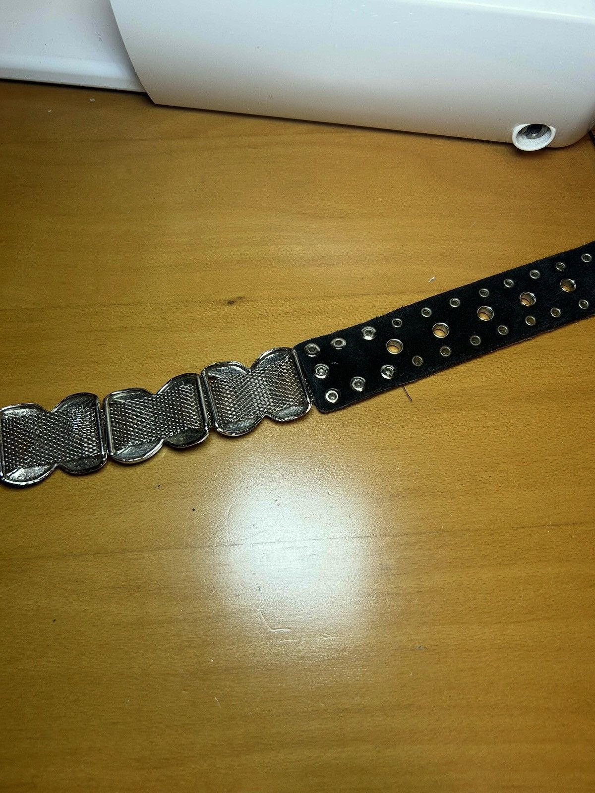 Vintage Vintage Nanni genuine leather “xxx” studded chainmail belt Size ONE SIZE - 15 Thumbnail