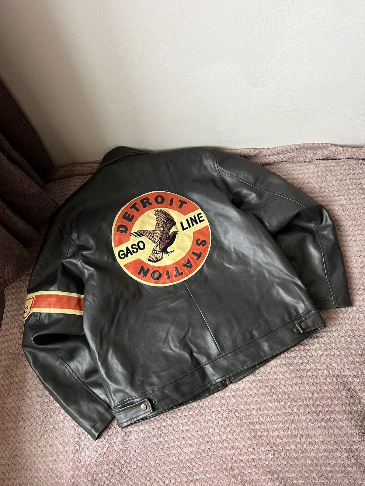 Route 66 × Vintage Vintage moto racing leather jacket route 66 patch Harley 90s Size US L / EU 52-54 / 3 - 9 Thumbnail