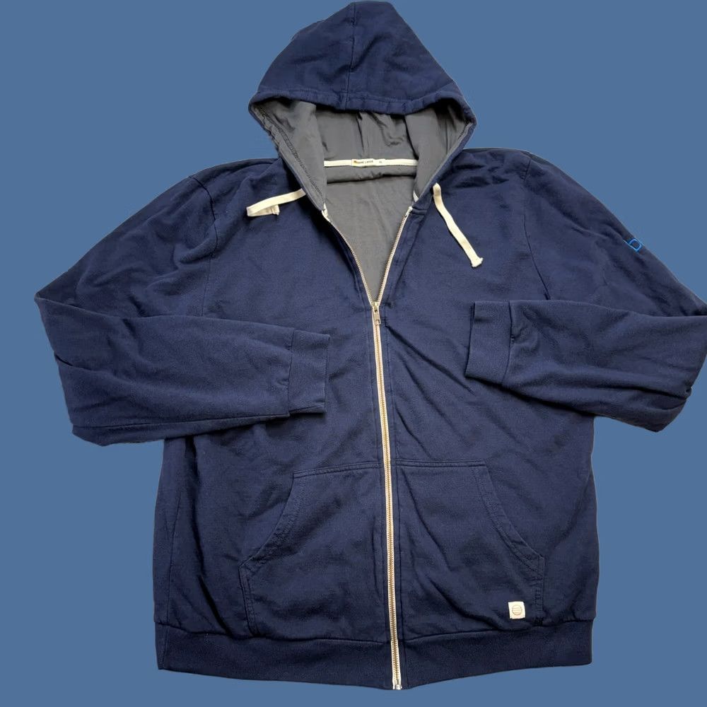 Marine Layer Marine Layer Hoodie Men XL Navy Blue Full Zip Lined Afternoon Stretch Sweatshirt Size US XL / EU 56 / 4 - 1 Thumbnail