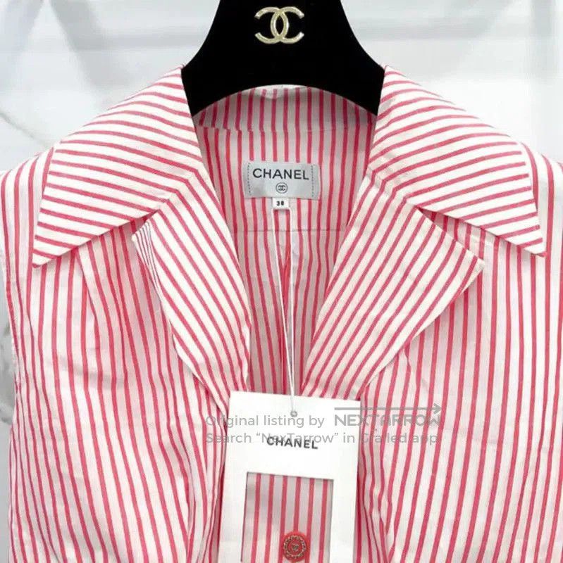 Chanel Chanel Color-Blocked Striped Short Sleeve T-Shirt . Size S / US 4 / IT 40 - 3 Thumbnail