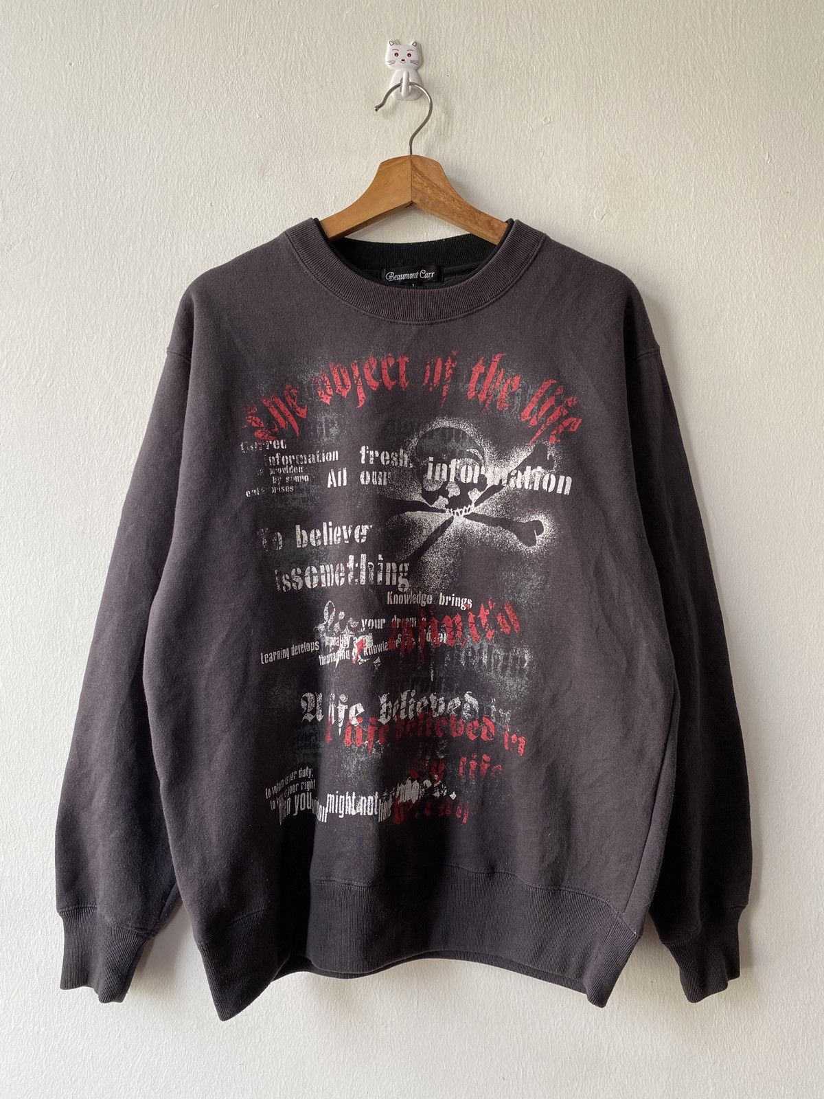 If Six Was Nine × Japanese Brand × Seditionaries Japanese Brand Beaumont Carr Skull Punk Design Sweatshirt Size US L / EU 52-54 / 3 - 1 Thumbnail