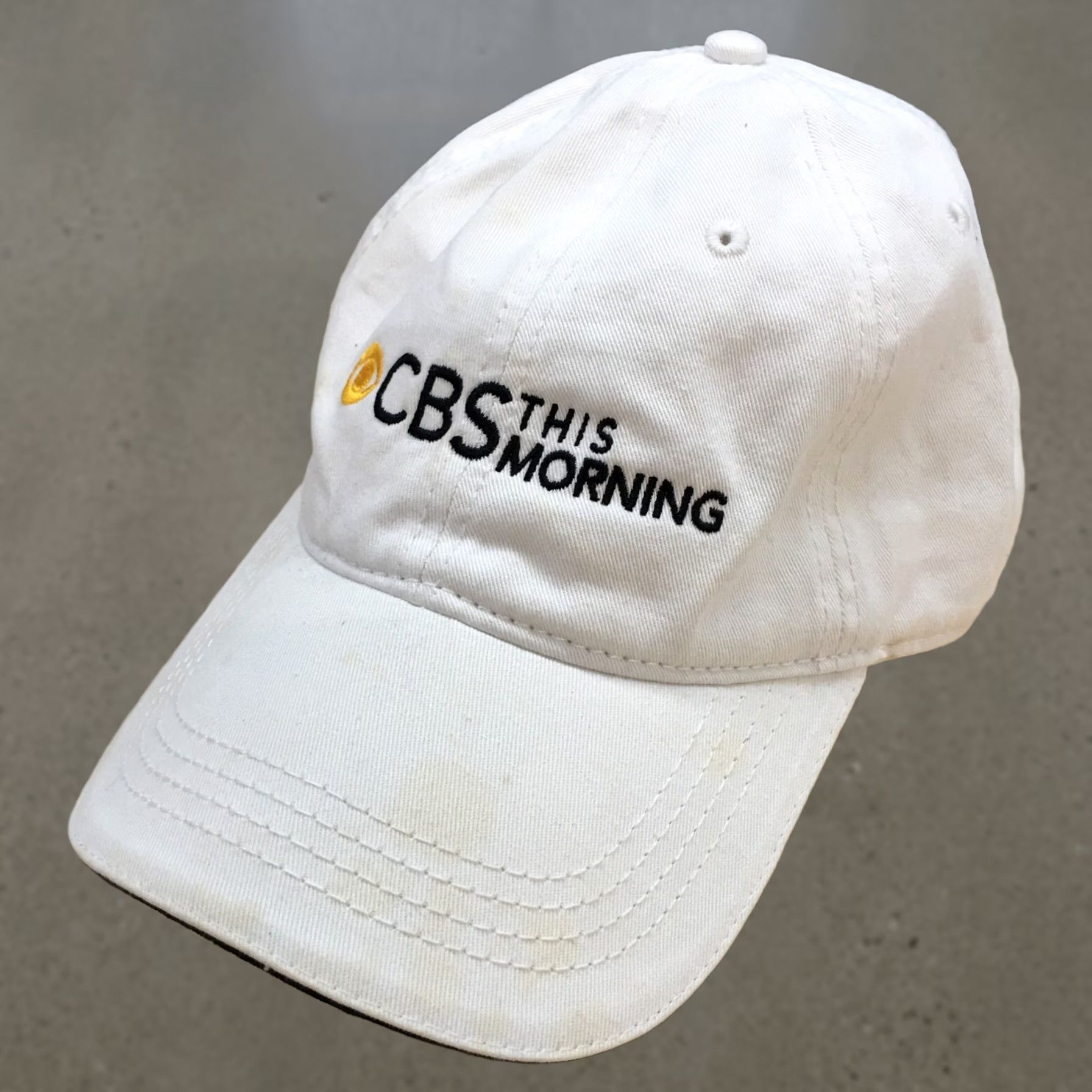 Logo 7 CBS This Morning Cap America Baseball Hat White One Size Embroidered Logo Mens Size ONE SIZE - 1 Thumbnail