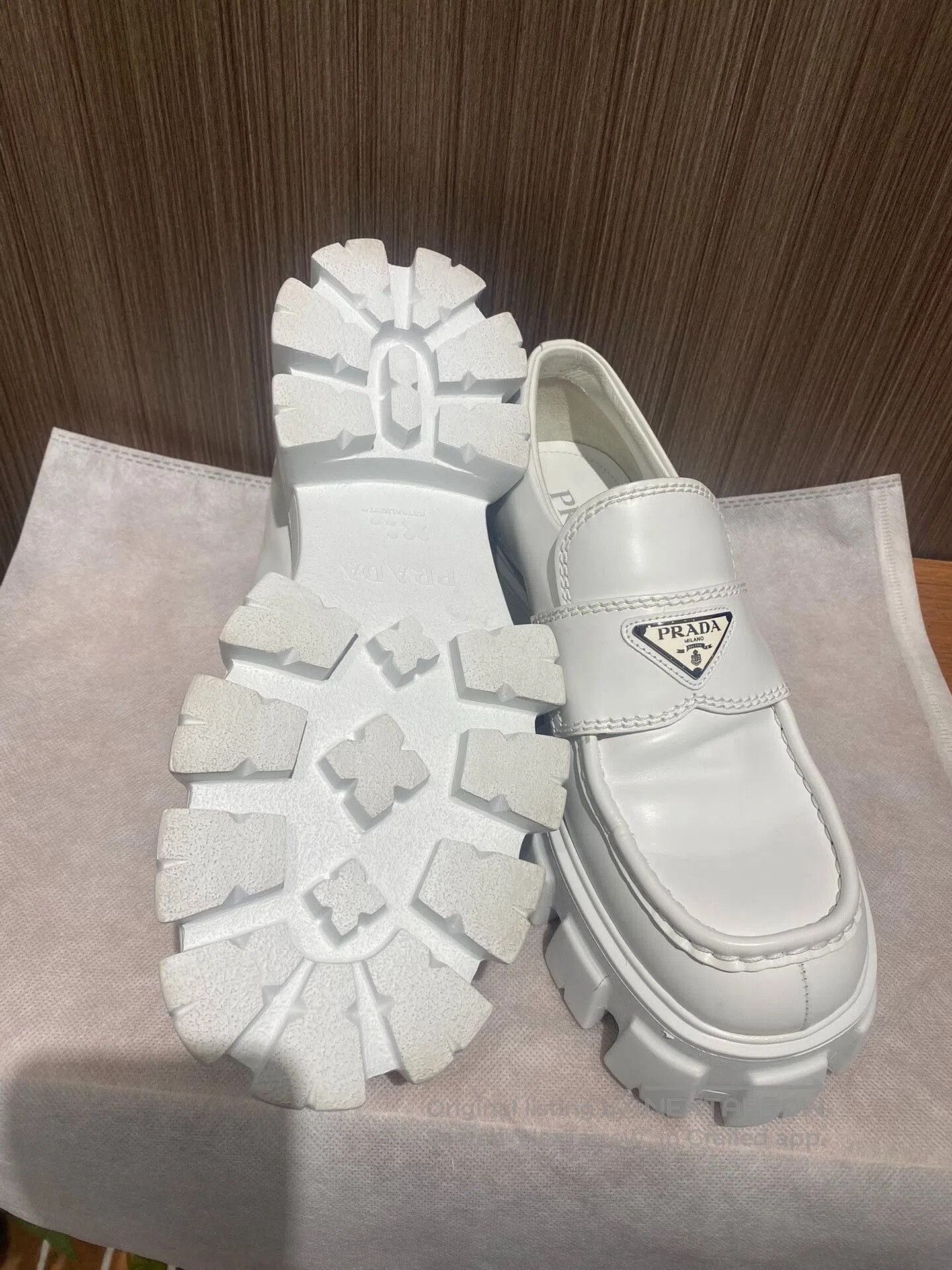 Prada Prada White Platform Loafers. Size US 7 / IT 37 - 6 Thumbnail