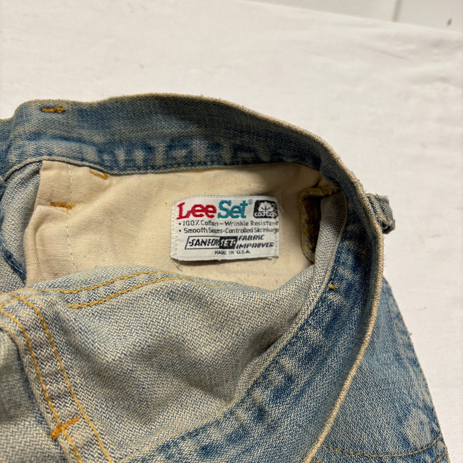 Lee VTG 60's Lee Sanforized Distressed Faded Jeans Blue 28x27 Size US 28 / EU 44 - 6 Thumbnail