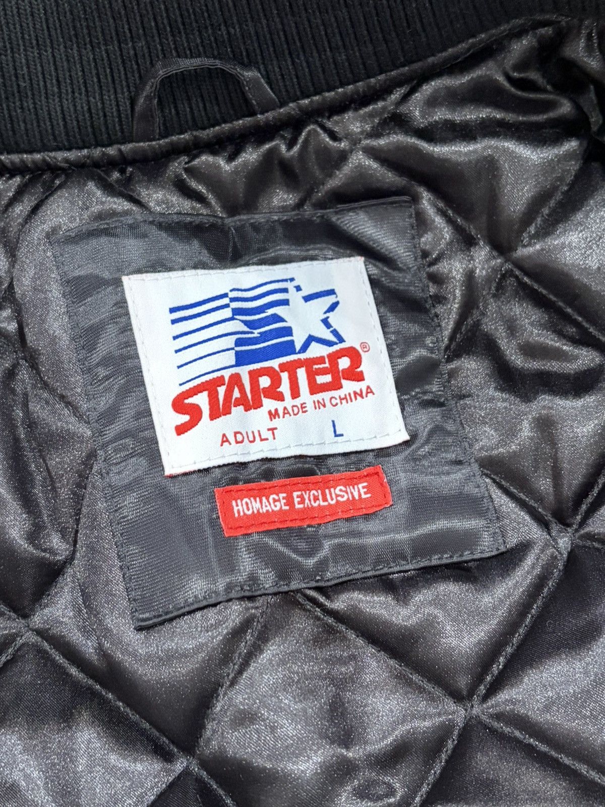 Starter NWT Chunky Cambells Soup Satin Starter Jacket Black Large Size US L / EU 52-54 / 3 - 4 Thumbnail