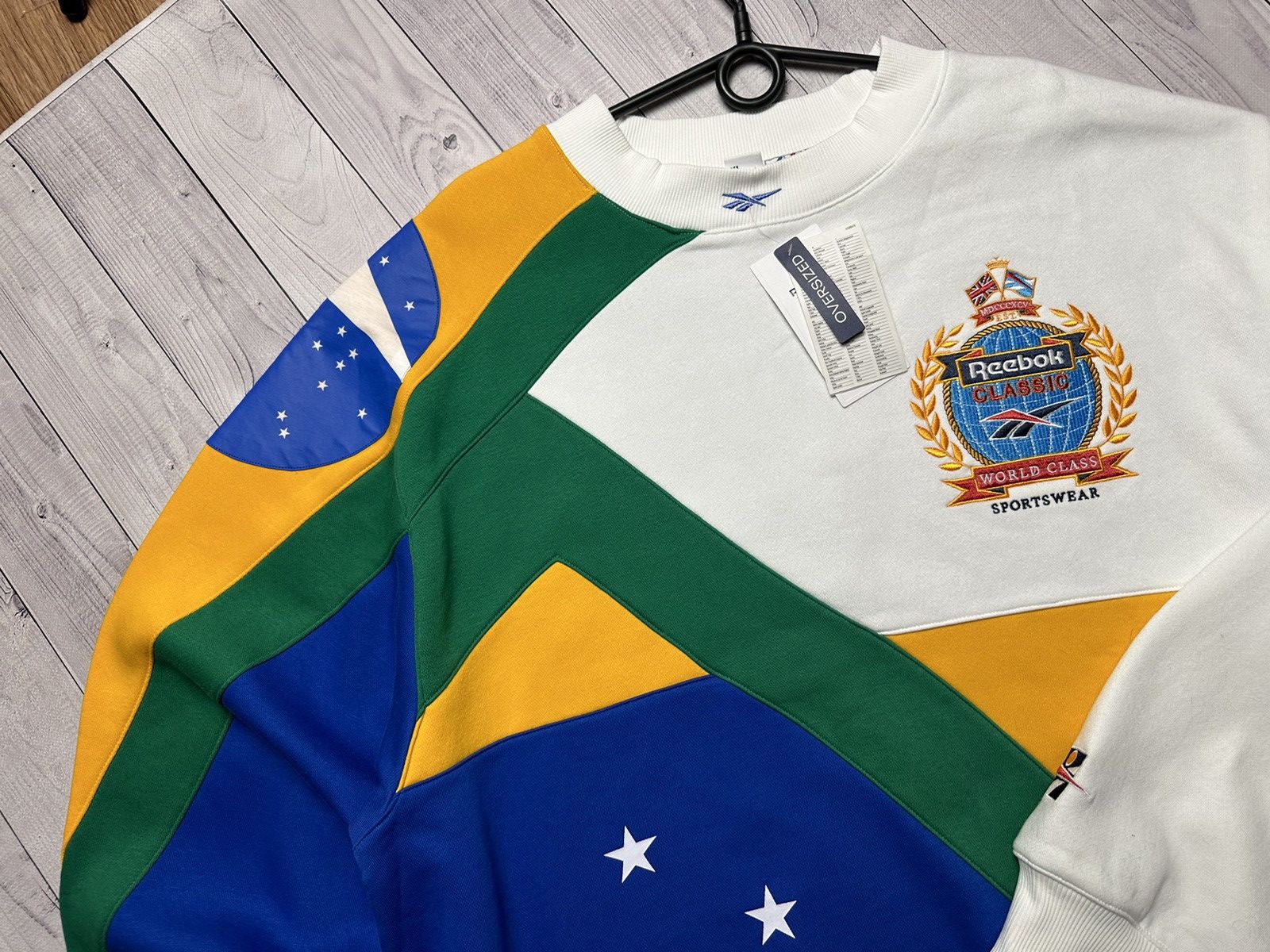 Reebok × Vintage Vintage Reebok Brazil soccer sweatshirt big logo rare Brasil Size US S / EU 44-46 / 1 - 6 Thumbnail