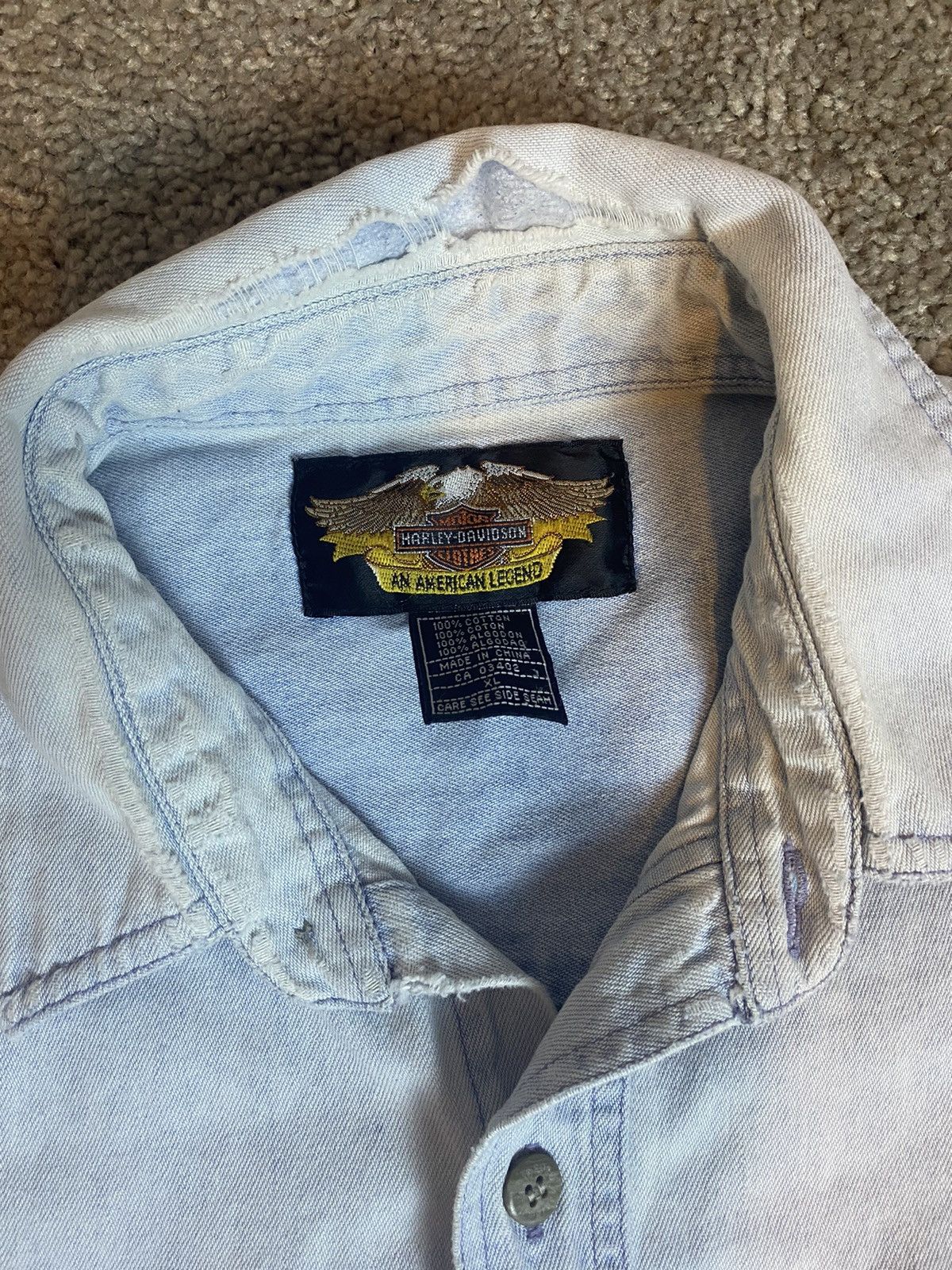 Harley Davidson × Vintage Vintage Harley Davidson Shirt Size US XL / EU 56 / 4 - 4 Thumbnail