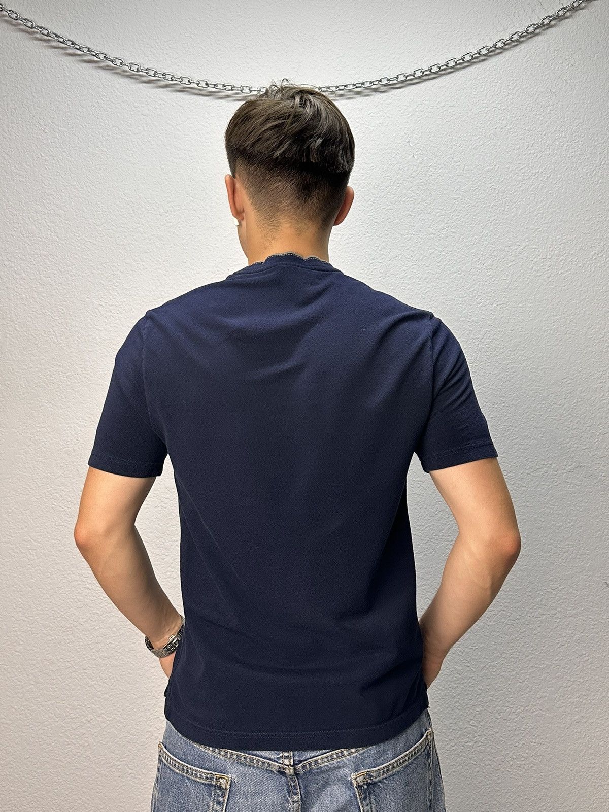 Hermes Hermes Paris Embroidered H Logo Cotton Pique Pocket Shirt Size US S / EU 44-46 / 1 - 16 Thumbnail