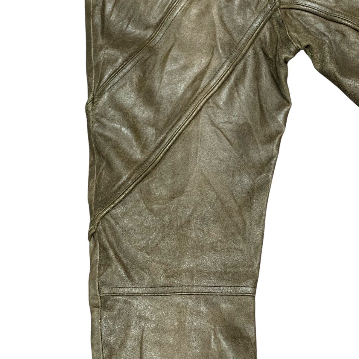 If Six Was Nine Vintage Wrong Seditionaries Patches Cowhide Leather Pants Size US 29 - 19 Thumbnail