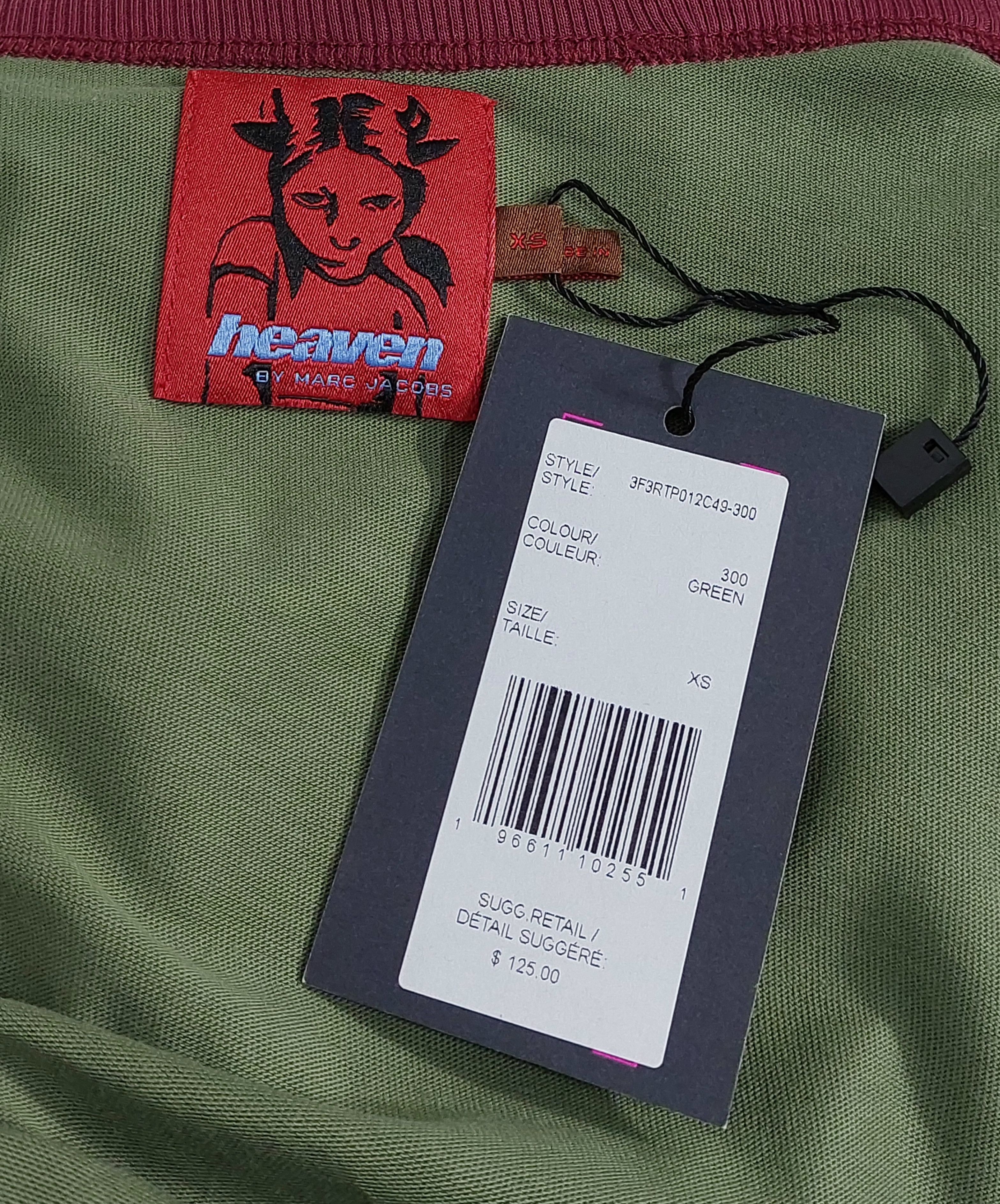 Heaven by Marc Jacobs bad girl long sleeve tshirt - green / khaki XS Size XS / US 0-2 / IT 36-38 - 4 Thumbnail