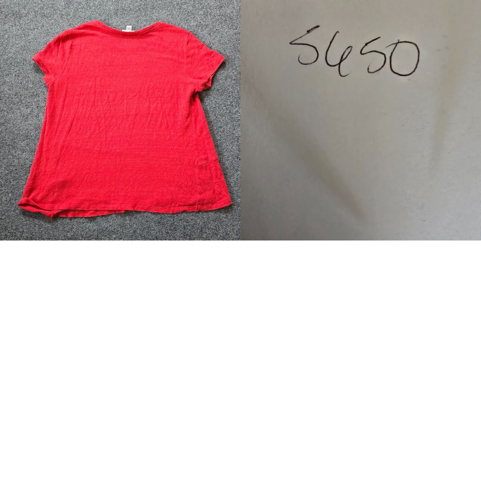 J. Jill J Jill Top Womens Size Small Petite Red Linen Short Sleeve Round Neck Blouse Size S / US 4 / IT 40 - 8 Thumbnail