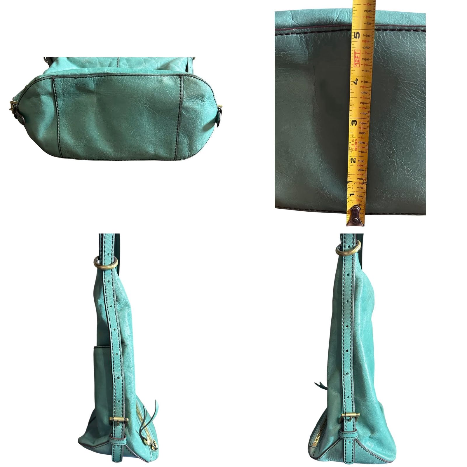 Vintage VINTAGE Hobo Merrin Handbag Sea Foam Green Women's Purse Shoulder Hand Bag W/ Dust Bag Size ONE SIZE - 8 Thumbnail