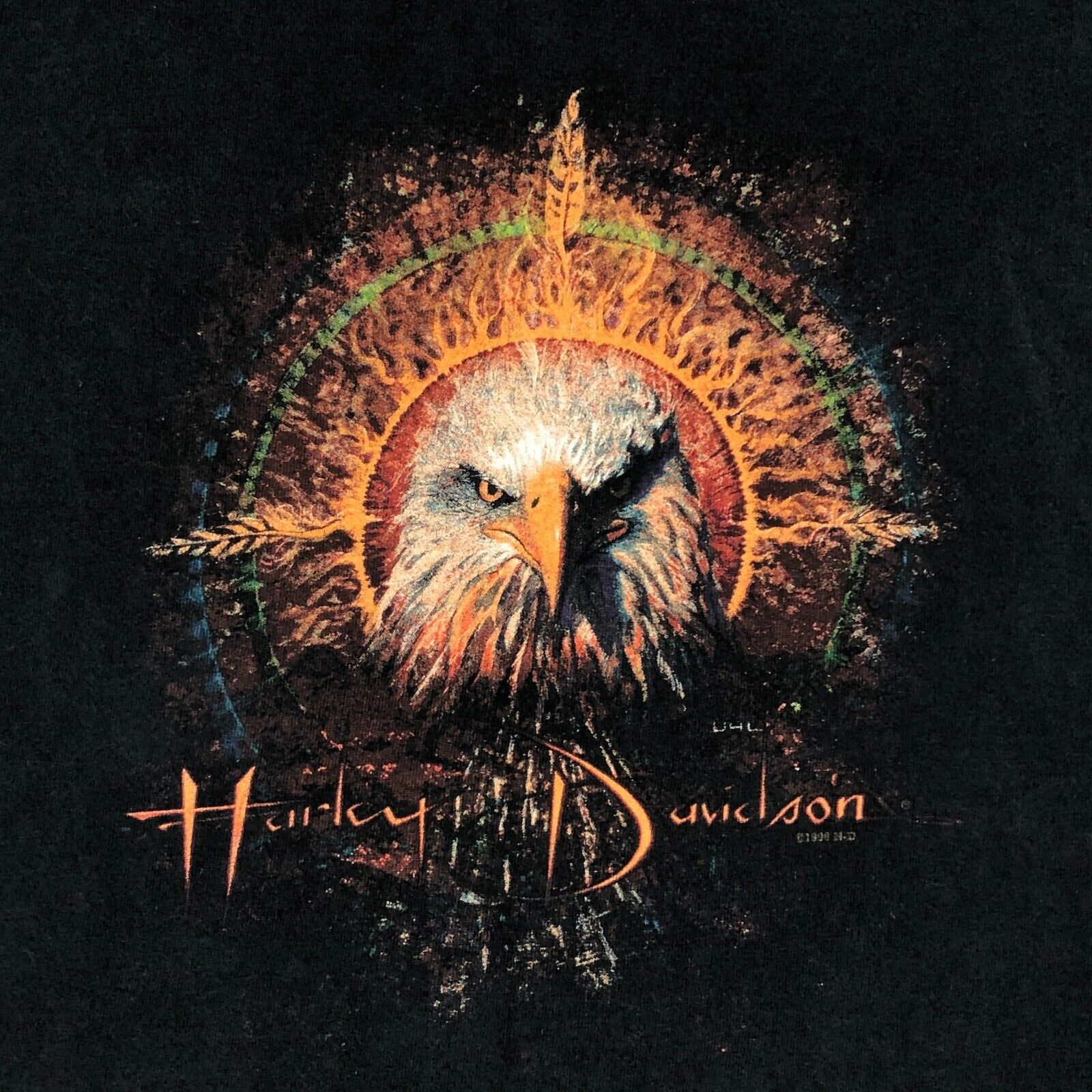 Harley Davidson × Vintage vintage 1996 Harley Davidson Bald Eagle Head Honolulu Shirt Size US XL / EU 56 / 4 - 2 Thumbnail