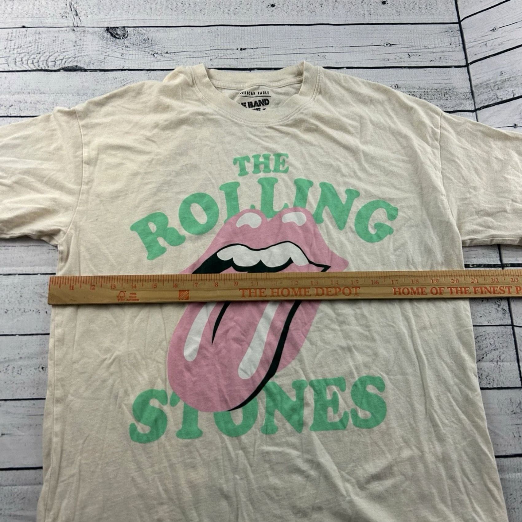 American Eagle Outfitters American Eagle Rolling Stones Short Sleeve T Shirt Mens XS/S Beige Size US S / EU 44-46 / 1 - 5 Thumbnail