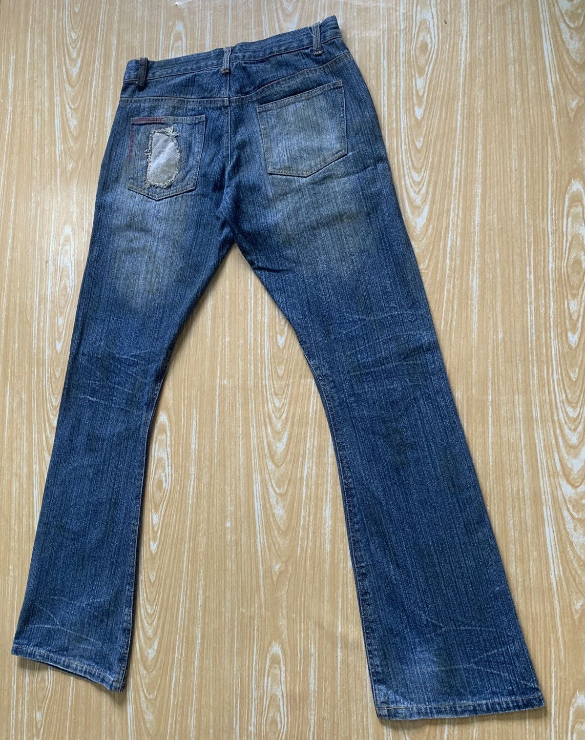 In The Attic Rare Distressed In The Attic Flare Denim Jeans Pants Size US 31 - 8 Thumbnail