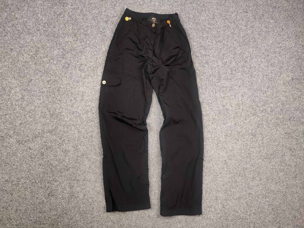 MCM Vintage MCM Sports Nylon Black wide casual Zip Trouser pants Size 38" / US 16 / IT 52 - 8 Thumbnail